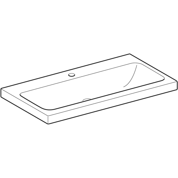 Geberit iCon Light Waschtisch 90x48cm mit Hahnloch, ohne Ül., weiß, KeraTect