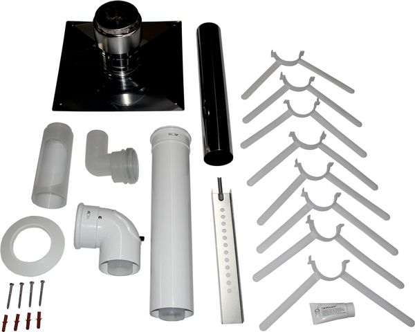 Wolf Anschluss-Set DN60/100 - C93x DN80 im Schacht, Abdeckung edst.