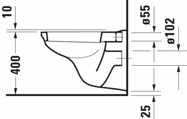 DU Wand-WC D-Code basic 560 mm Tiefspüler, weiß