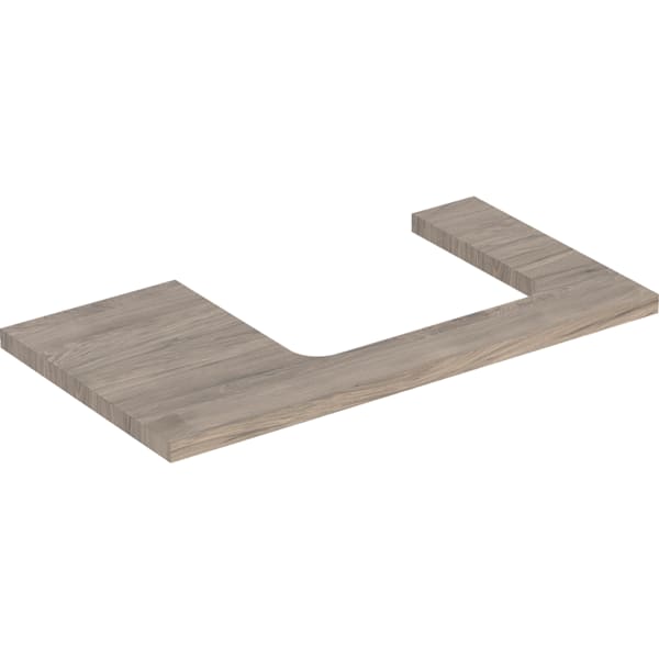 Geberit ONE WT-Platte, Ausschnitt re, für AWT 90x3x47cm, Nussbaum hickory