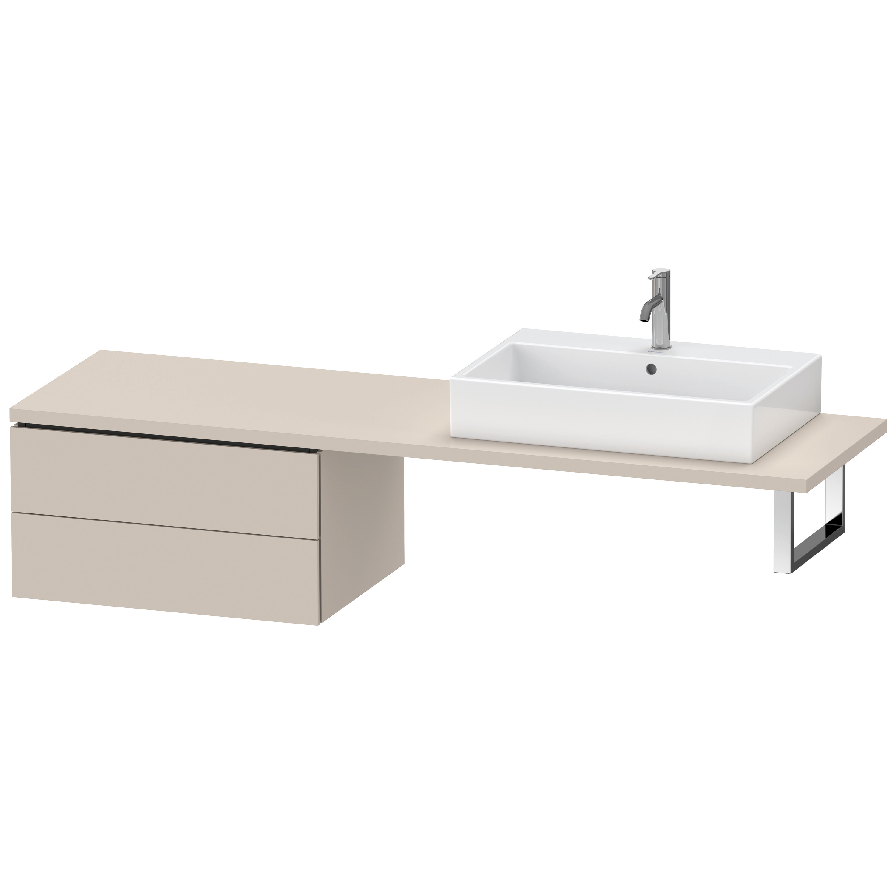 Duravit US f.Kons.Comp. L-Cube400x720x547mm 2 Schk.taupe