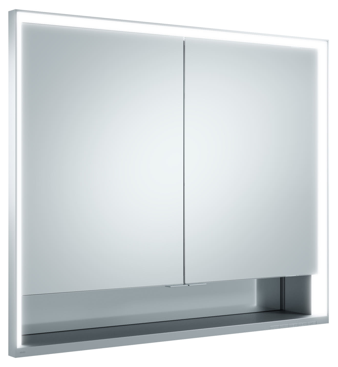 KEUCO SPS R. Lumos 14313, mit Ablagef., Einbau, silb-elox., 900x735x165mm