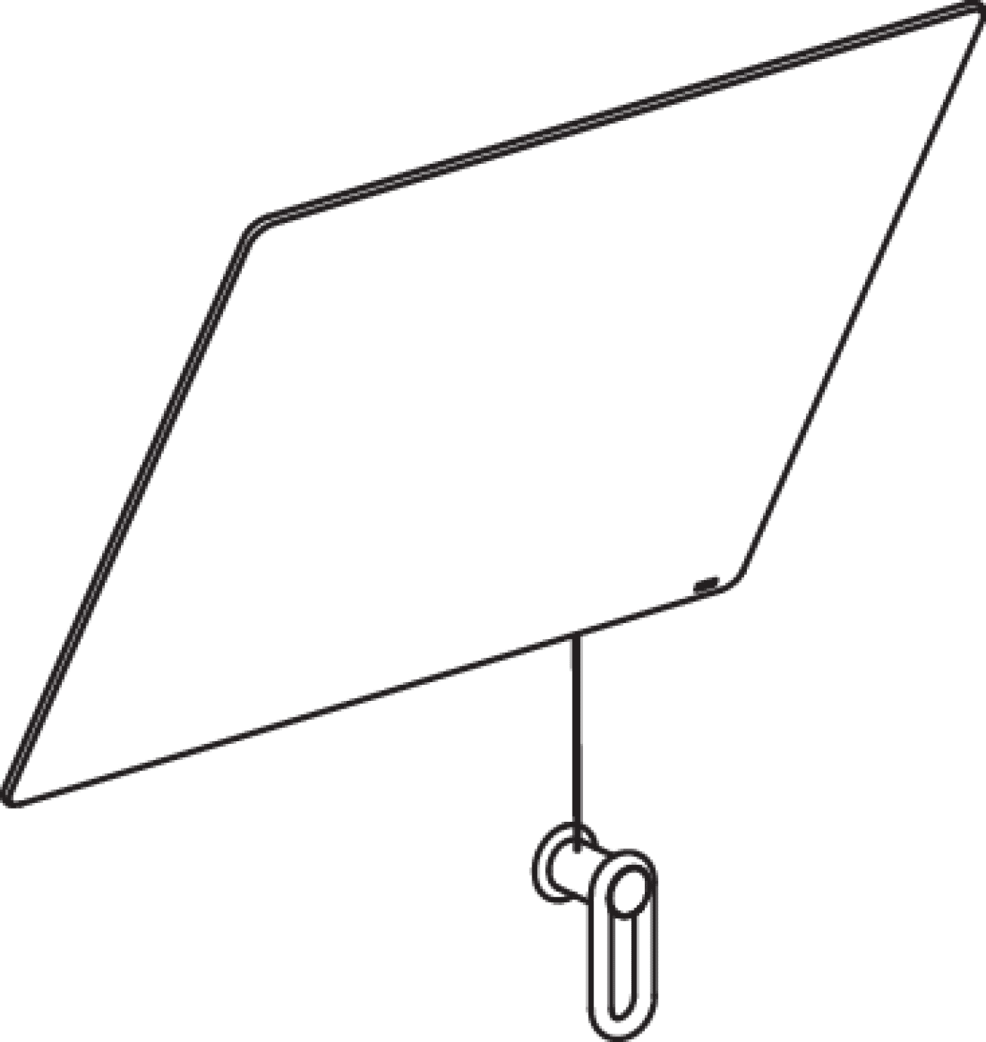 HEWI Kippspiegel Ser 801 m. Seiluml., B:600mm H:540mm signalweiß