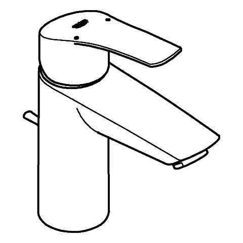 GROHE EH-WT-Batterie Eurosmart 33265_3 S-Size Zugstangen-Ablaufgarnitur chrom