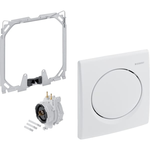 Geberit UR-Strg. mit pneumatischer Spülausl. BetPl. Kst., Design Samba, weiß-alpin Geberit UR-Strg. mit pneumatischer Spülausl. BetPl. Kst., Design Samba, weiß-alpin