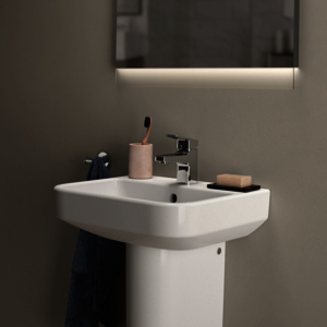 IS Handwaschbecken i.life B 1Hl. m.Ül. 450x380x160mm Weiß