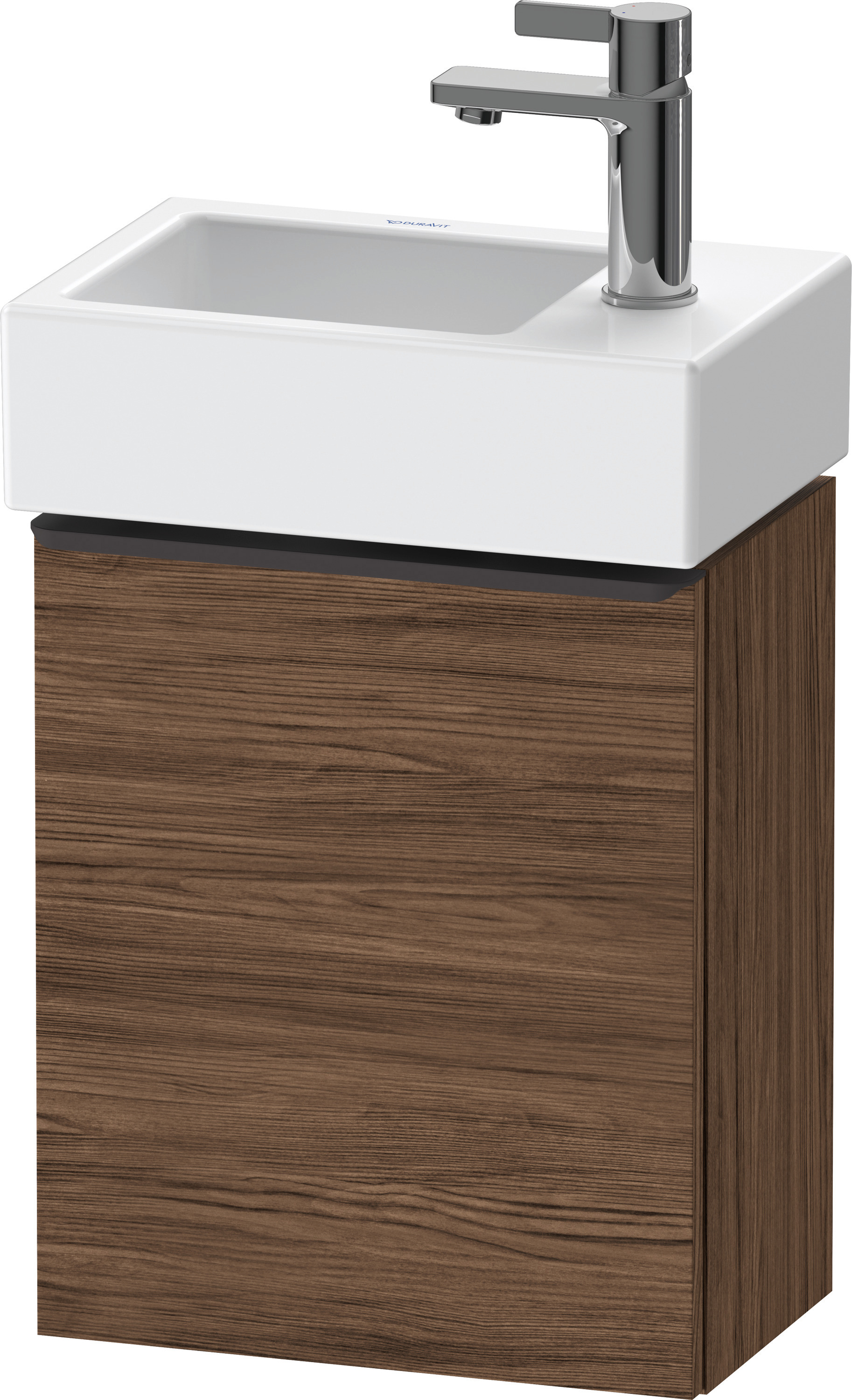 Duravit D-Neo WTU,Wdh,Tür:1,TA:LI,Gr:Dia.Schw 364x222x440mm,Nussbaum Dunkel Matt,Dekor