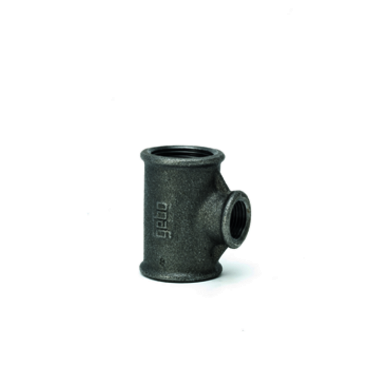 gebofittings Temperguss Gewindefittings 130-T-Stk. 1 1/2"x1/2"x1 1/2", red.,sw