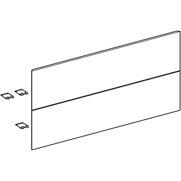 Geberit Set Schubl.-Frt für ONE US, 2 Schubl. für WT B: 105cm, weiß matt