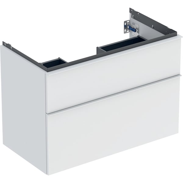 Geberit iCon Unterschrank für WT, 2 Schubl. 88,8x61,5x47,6cm, weiß matt