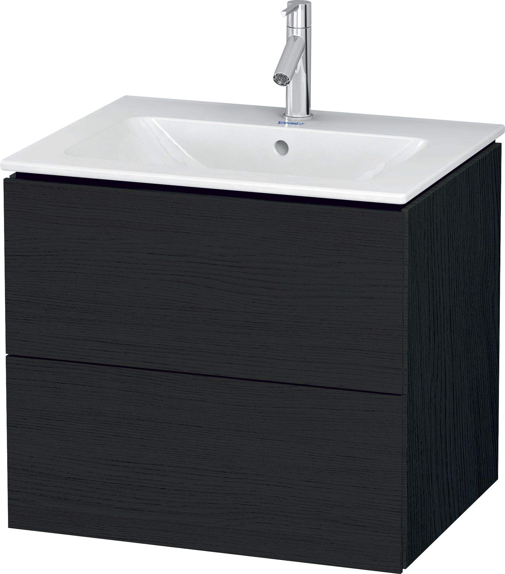 Duravit WTU wandh. L-Cube 481x620x550mm 2 SchKa, f.233663, Eiche Schwarz