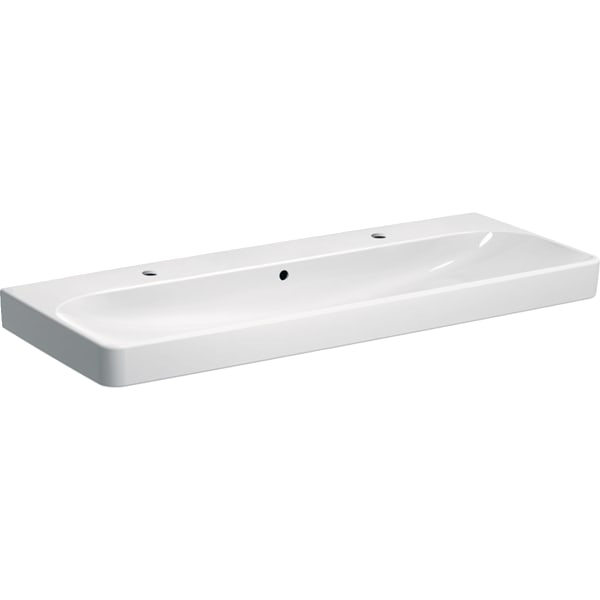 Geberit Smyle Square Waschtisch, 120x48cm zwei Hl., m. Ül., weiß, KeraTect Geberit Smyle Square Waschtisch, 120x48cm zwei Hl., m. Ül., weiß, KeraTect