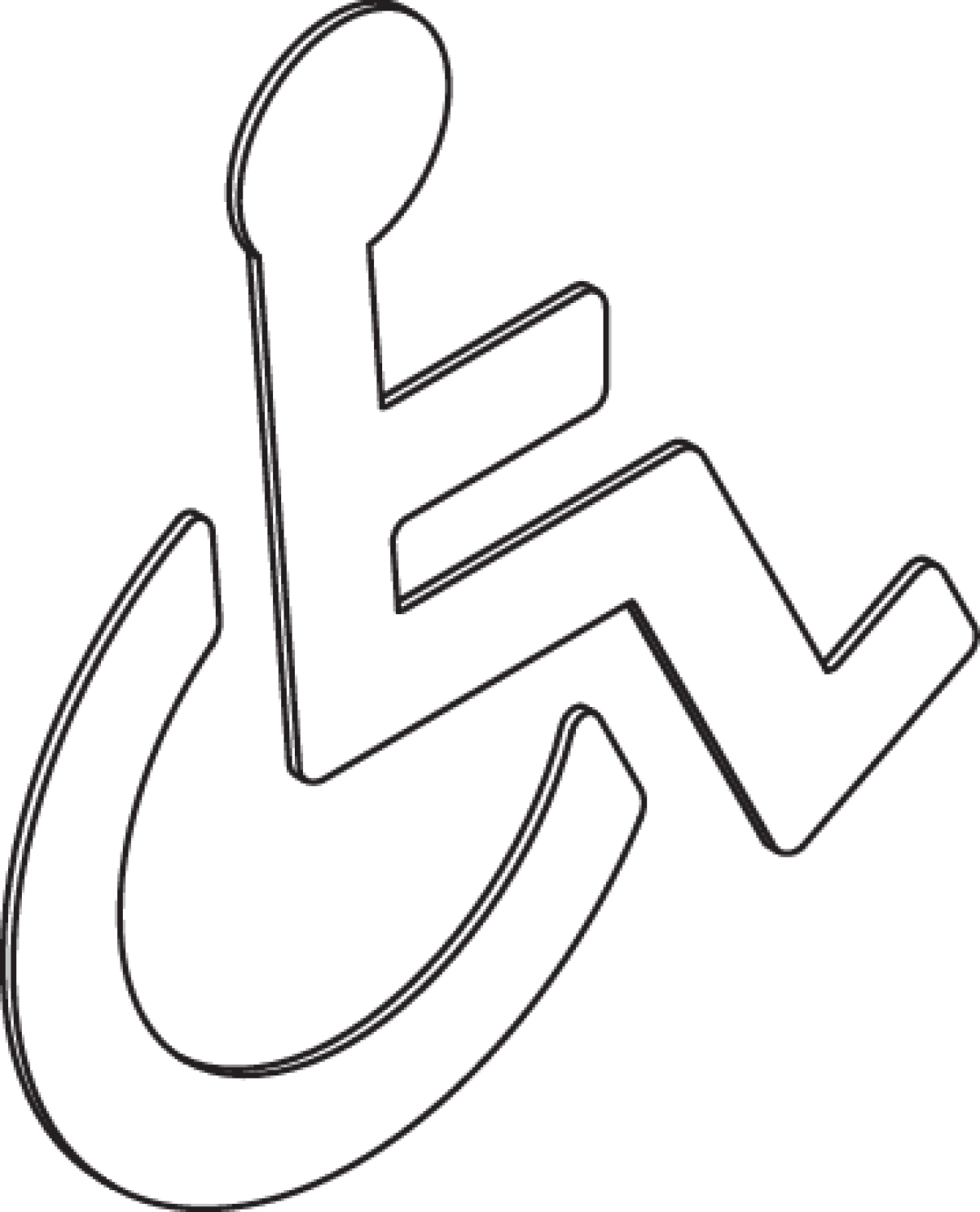 HEWI Symbol Barrierefrei Ser 801, selbstklebend reinweiß