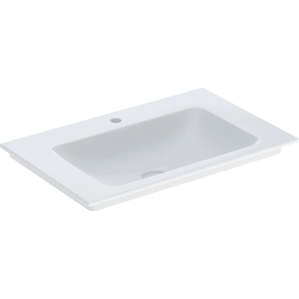 Geberit ONE Möbelwaschtisch 75x48 cm m.Hl., o.Ül., weiß, KeraTect
