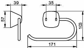 KEUCO Toilettenpapierhalter City.2 02762, verchromt