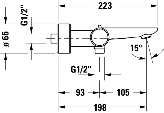 Duravit Wave Wannenthermostat Aufputz Thermostatkart.,Ab-Umstellvent,Schwarz M
