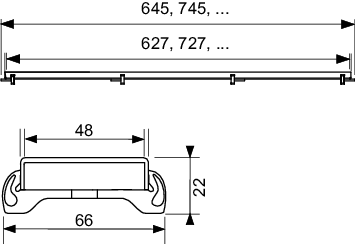 TECEdrainline Designrost "steel" Edelst. weiß matt besch. für Duschrinne, 700 mm