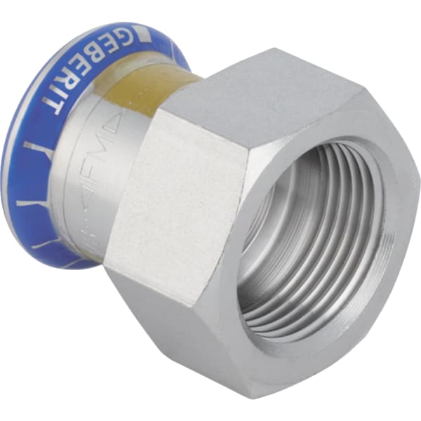 Geberit Mapress Edelstahl Übergang mit IG (Gas) d22-Rp1/2