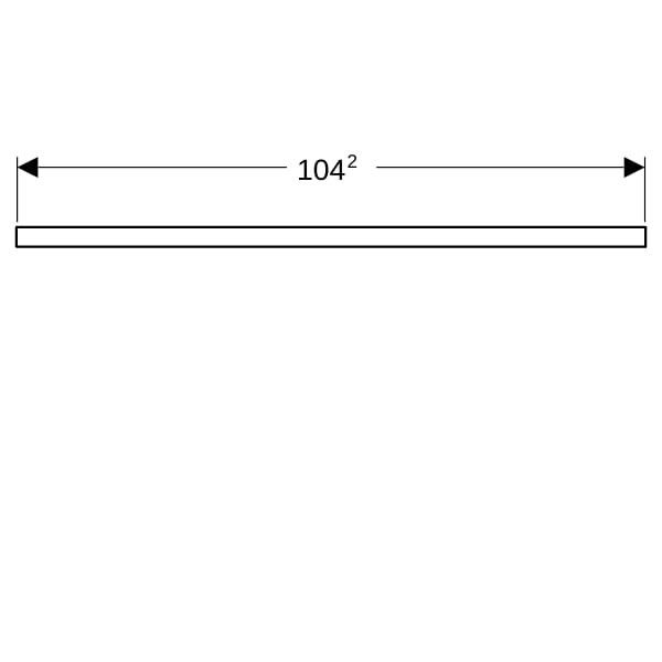 Geberit ONE WT-Pl. Aus mi. f. AWT Schalenform 105x3x47cm, greige matt