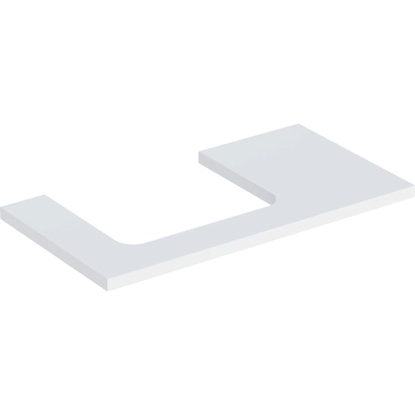 Geberit ONE WT-Platte, Ausschnitt li, für AWT 90x3x47cm, weiß matt