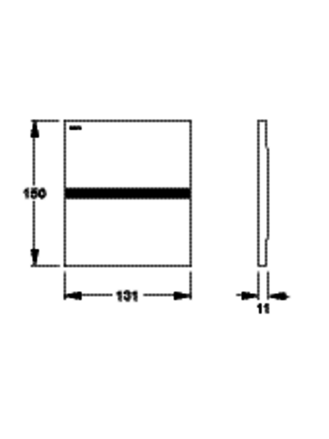 Urinal-Steuerung 925 Netz Glanzchrom