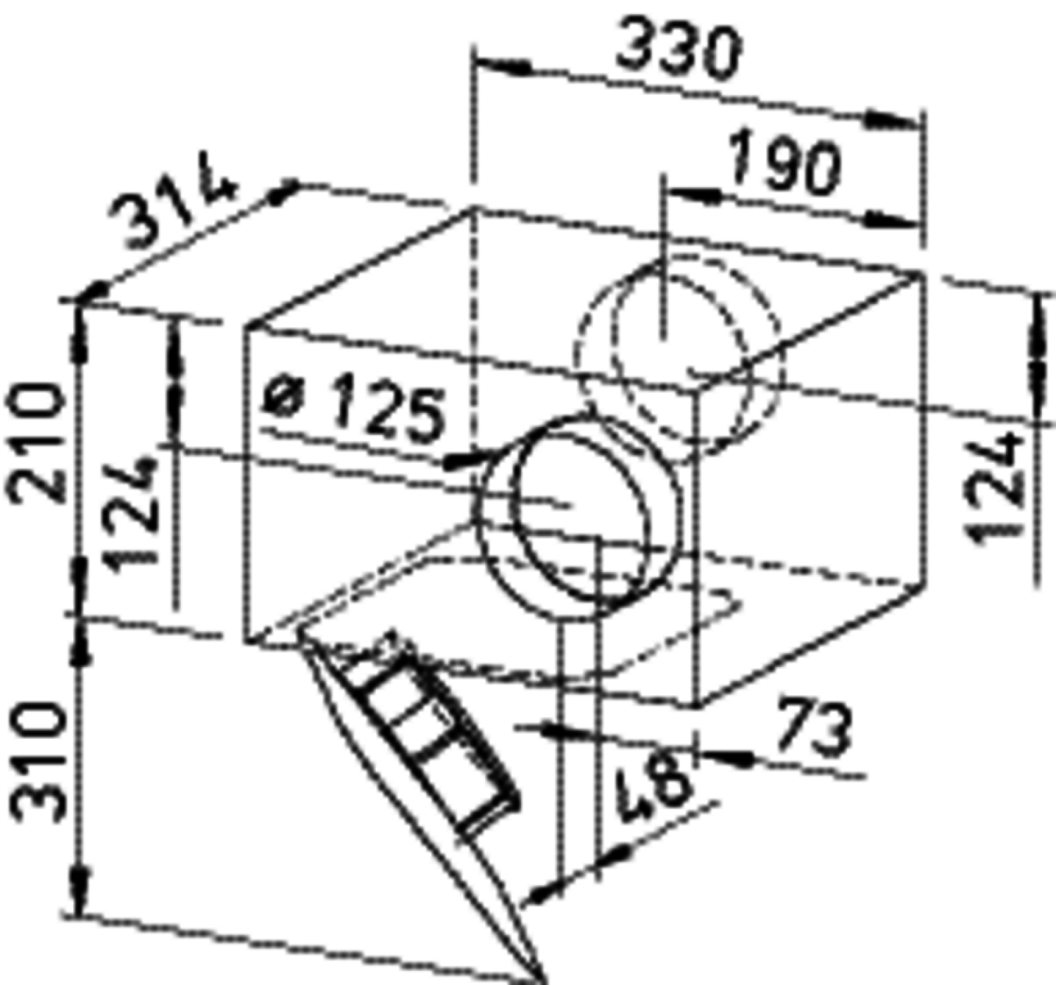 Helios SVS 125 B SlimVent schallgedämpfter Radialventilator