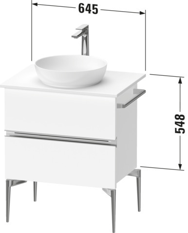 Duravit Sivida WTU 645x548x475mm,f. Bodenst.,f. Kons. m. ASB,SBK 2,Chrom/Wei