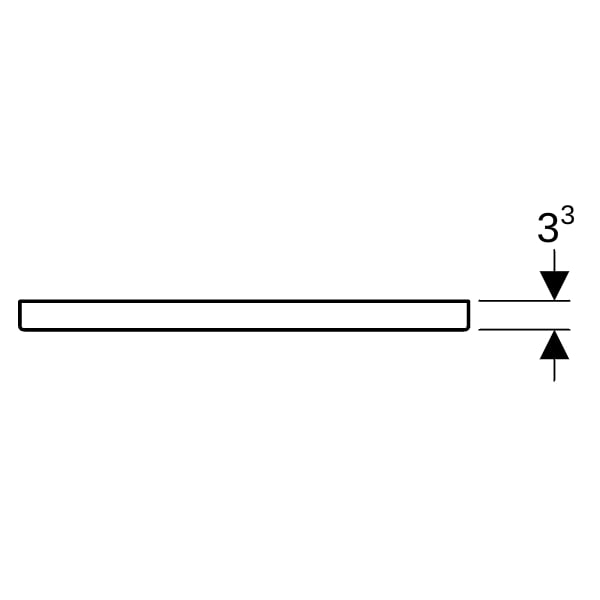 Geberit Griff, B:53cm sandgrau matt