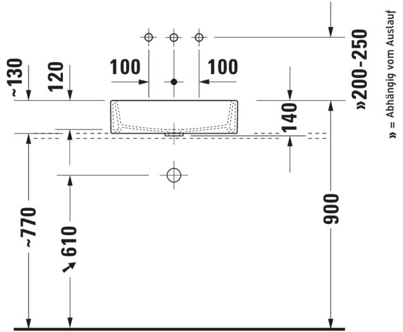 DU Aufsatzbecken Vero Air 500mm o.ÜL,o.HLB,geschliffen,WonderGliss