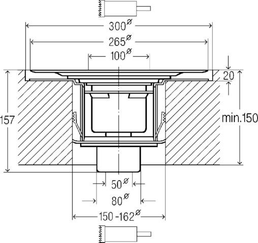 Viega Badablauf 4926.20 50 mm (DN50) Kunststoff grau