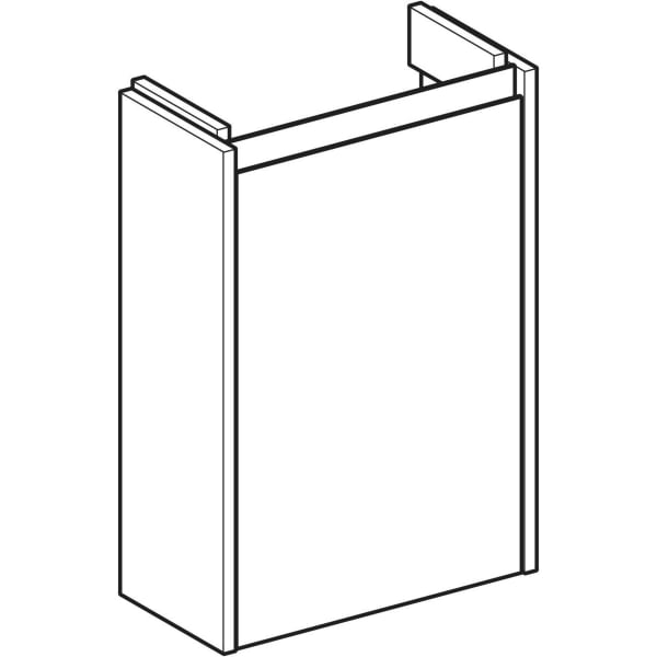 Geberit Renova Compact US für HWB, mit 1 Tür 41,2x60,5x20,1cm, salbeigrün/l. seidenm.