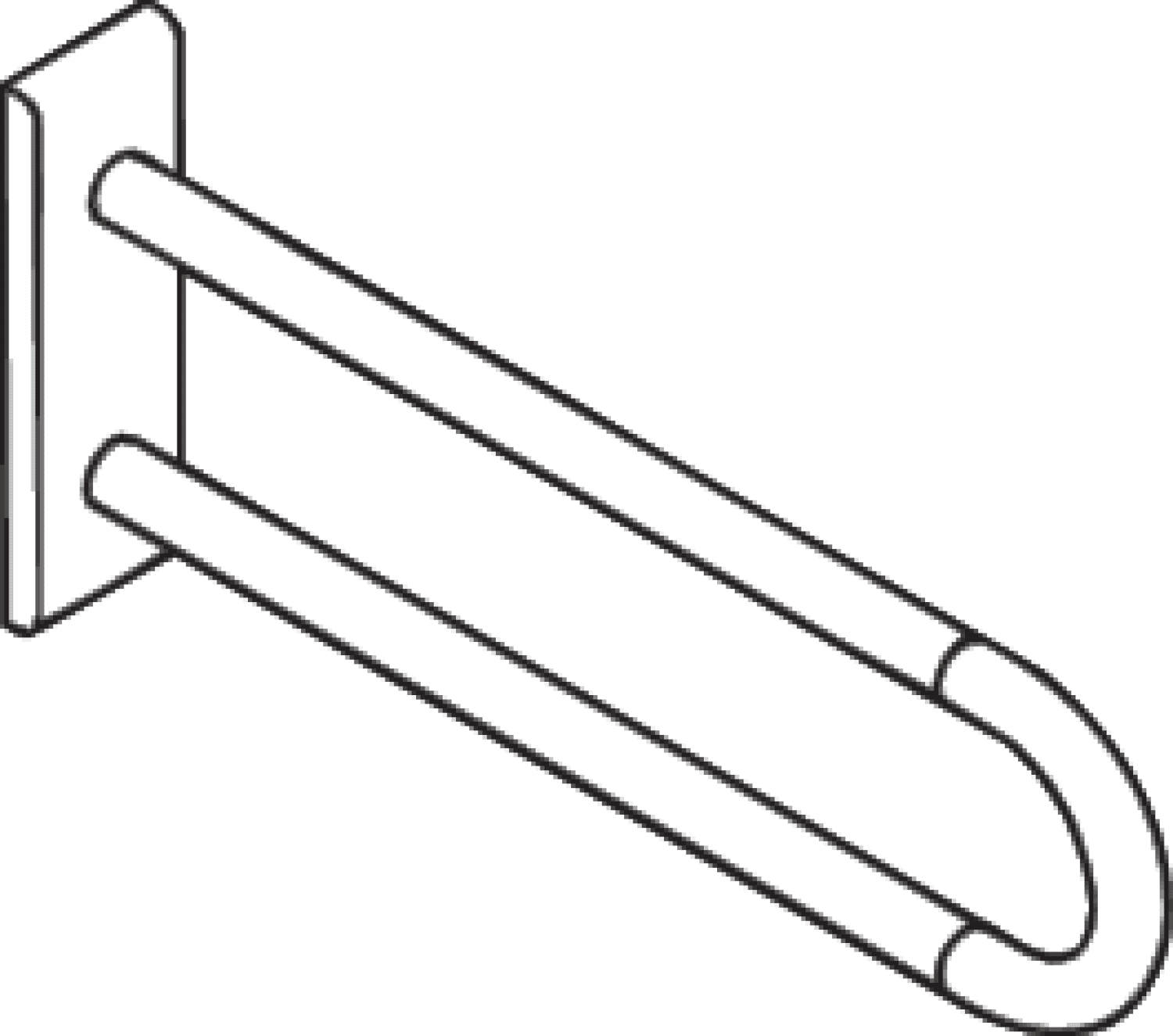 HEWI Wandstützgriff Ser 801, L:750mm, antimikrobiell signalweiß