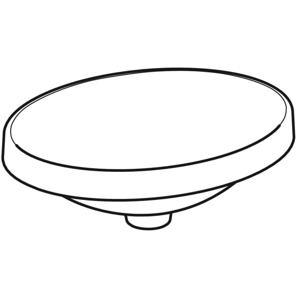Geberit VariForm Einbauwaschtisch, oval 50x40cm, o. Hl, o. Ül., weiß gl