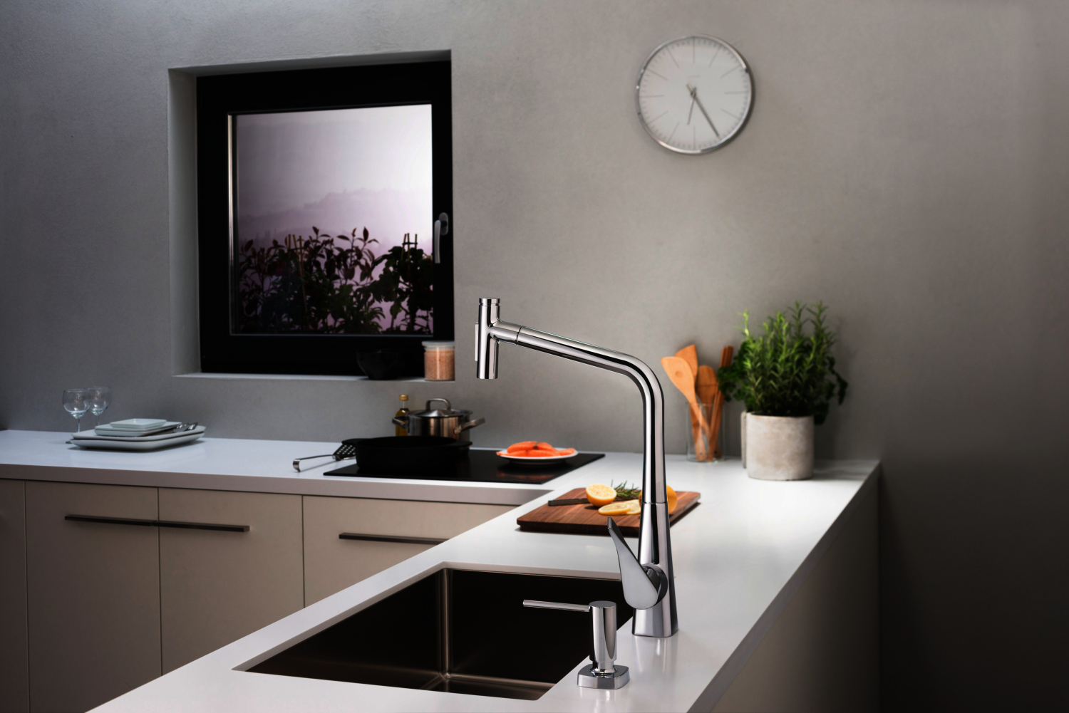 Hansgrohe Spültischmischer 320 Metris Select M71 Ausziehbrause 2jet sBox chrom