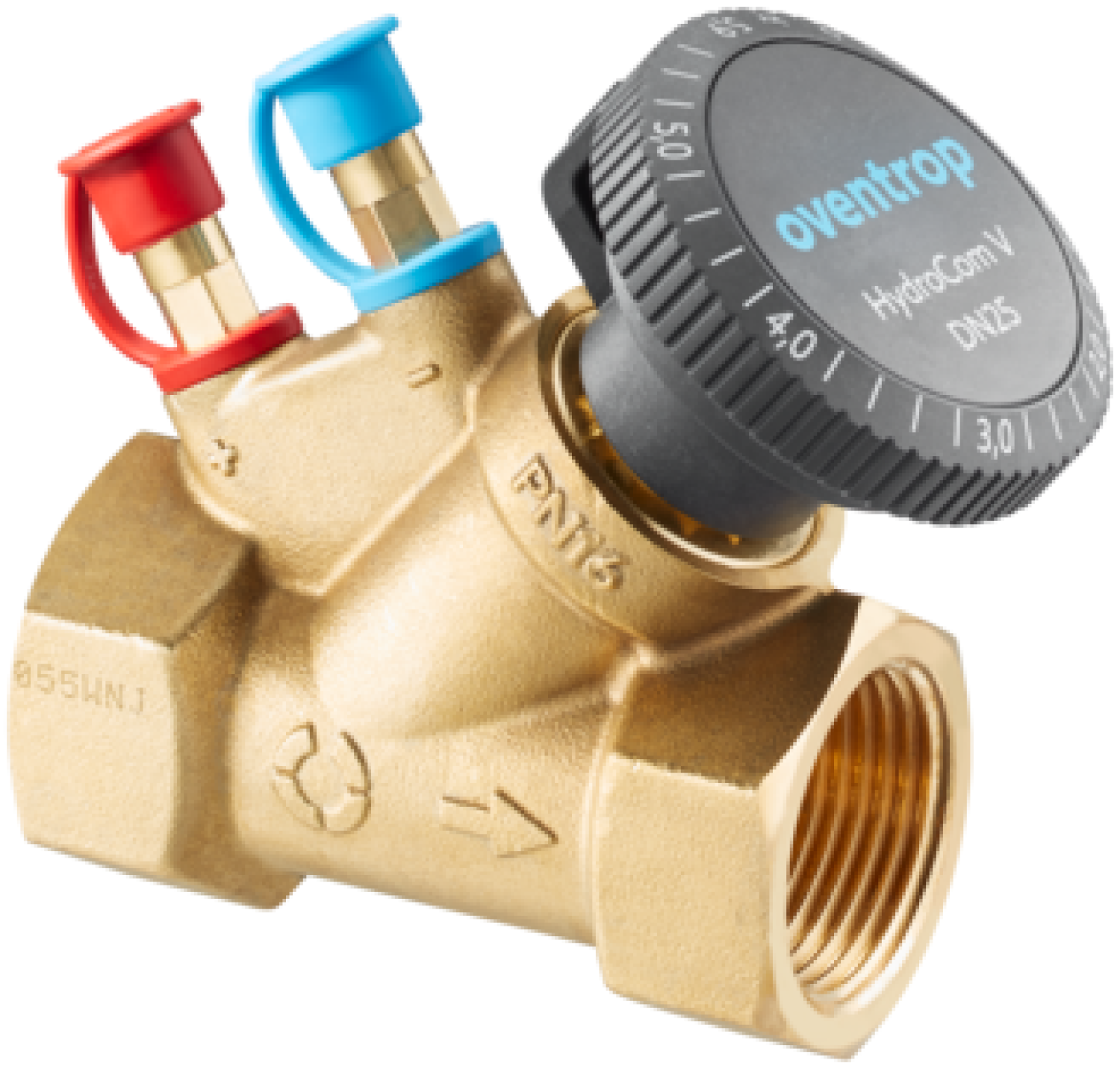 Strangregulierventil HydroCom V PN16 DN32, Rp1 1/4 IG, HydroPort, EZB