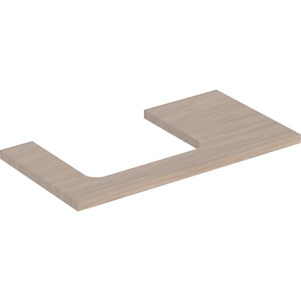 Geberit ONE WT-Platte, Ausschnitt li, für AWT 90x3x47cm, Eiche