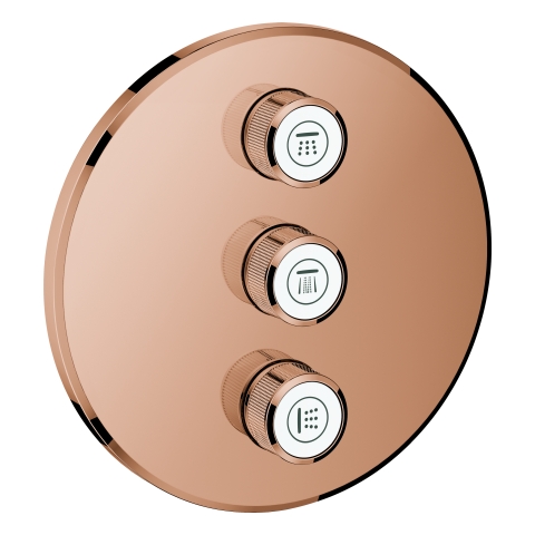 GROHE 3-fach UP-Ventil Grohtherm Smart Control 29122 FMS rund warm sunset