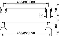 KEUCO Badetuchhalter City.2 02701, verchromt, 800 mm