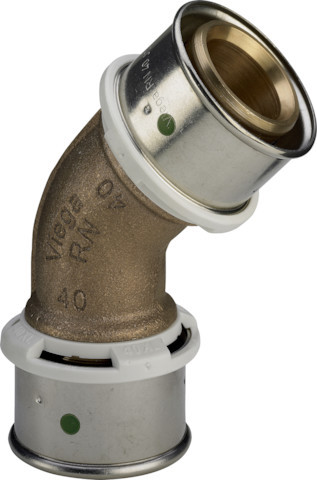Viega Winkelkupplung mit SC Sanfix P 2126 in 25mm Rotguss