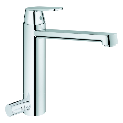 GROHE EH-SPT-Batterie Eurosmart C 30195 mittelhoher Auslauf Absperrventil chrom