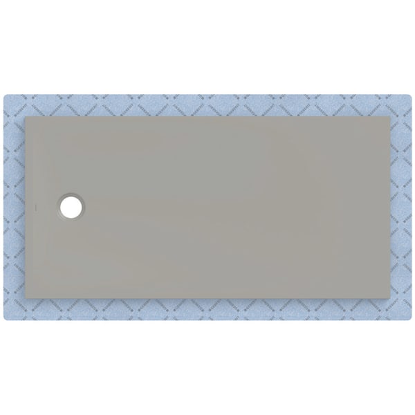 Geberit CleanFloor30 Duschfläche 160 x 80 cm integriert, mit Dichtvlies, grau matt