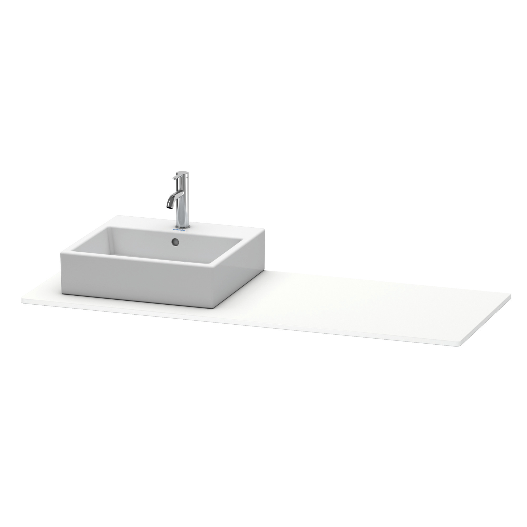 Duravit Konsole XSquare 16x1400x550mm 1 Ausschnitt, Weiß Matt