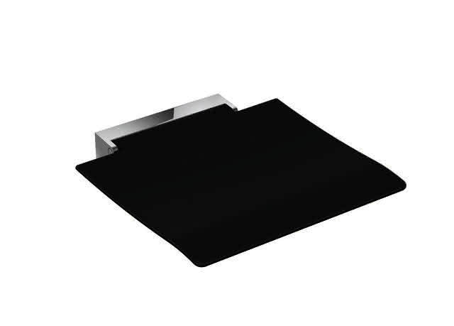 HEWI Klappsitz 450, B:450, T:463, Konsole chrom, Sitzf. farbig anthrazitgr
