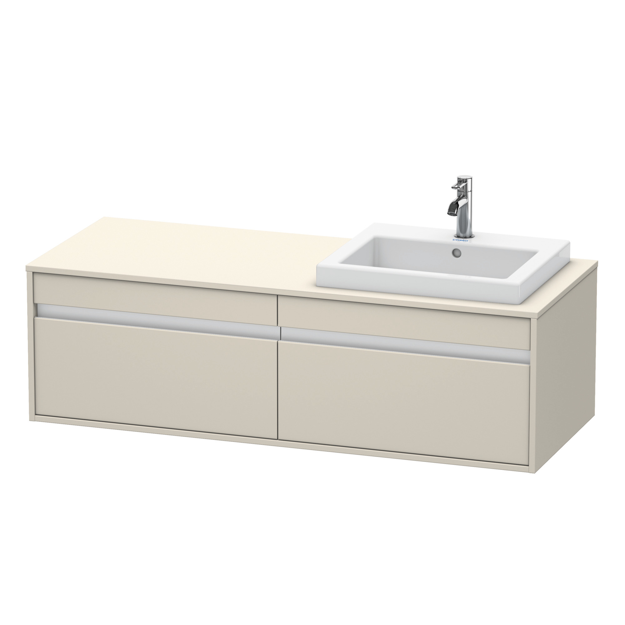 Duravit WTU wandhängend Ketho 550x1400x426mm 2 Auszüge, für EBWT re., taupe