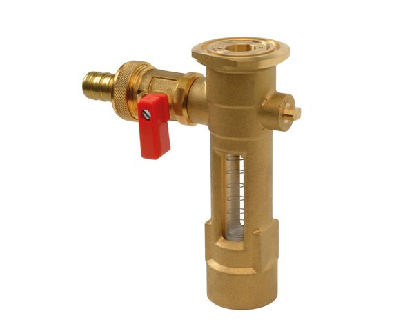Flamco Volumenstrommesser 3/4" IG x Flansch 44,5 1,5-22 l/min
