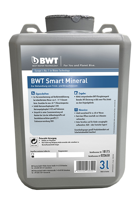 BWT Wirkstoff Smart Mineral Hybrid, 3 L nur für BWT Perla hybrid mit Dosierung