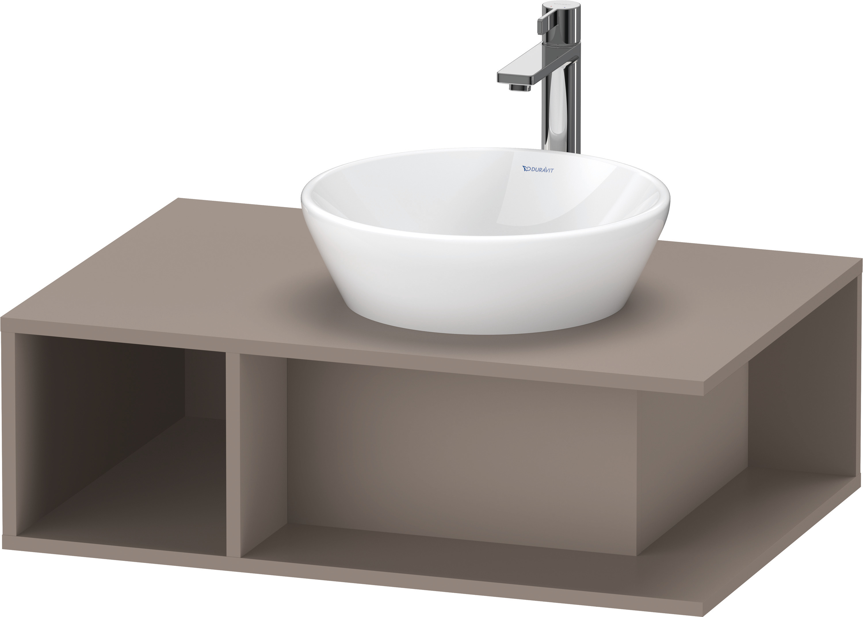 Duravit D-Neo WTU wandh.,1 offenes Fach l., 260x800x550mm, Basalt Matt