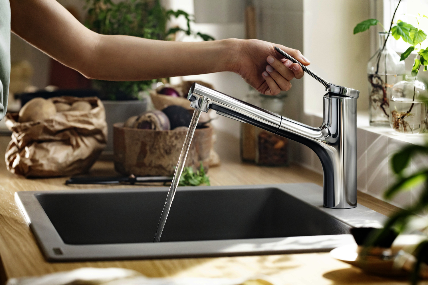 Hansgrohe Spültischmischer 150 Zesis M33 Eco Ausziehbrause 2jet chrom