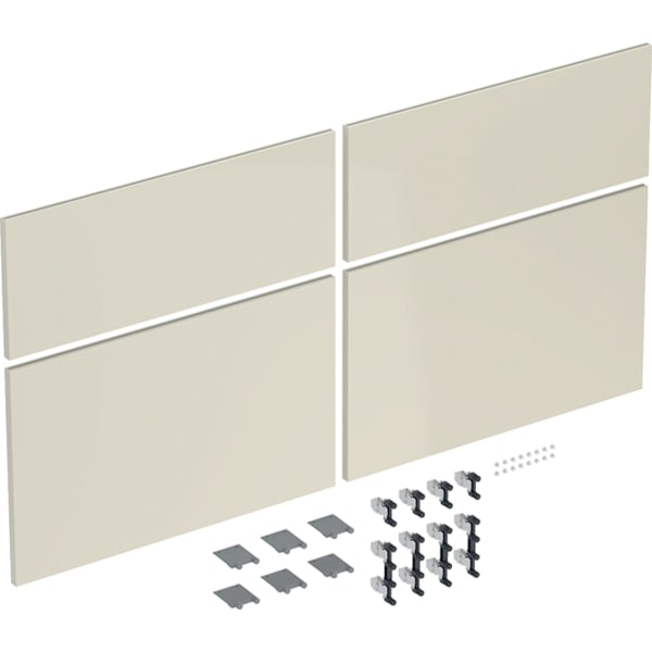 Geberit Schubladenfront Set (4 St.) für iCon US für DWT B:120cm, sand-grau glänzend
