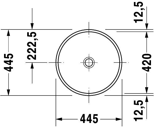 DU Einbauwaschtisch Architec 420 mm EB v.u.,o.ÜL,o.HLB,u.glasiert,weiß